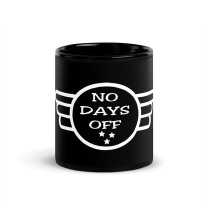 NoDaysOff Black Glossy Mug