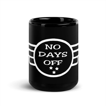 NoDaysOff Black Glossy Mug
